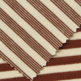Brown Horizontal-Stripe Knit, Polyester, 330 gsm — photo 1