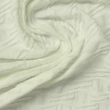 Cream Geometric-Square Jacquard, Polyester — photo 1