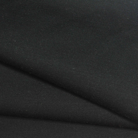 Modal Nylon Stretch Ponte Knit Fabric, 175 gsm, 180 cm — Black