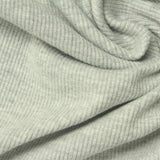 Polyester Cotton Stretch Rib Knit Fabric, 380 gsm, 150 cm — Grey — photo 1