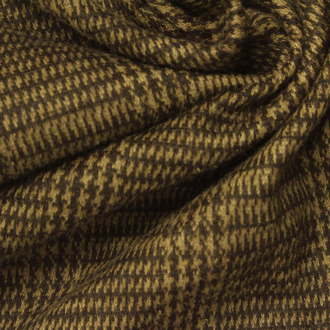 Plaid Polyester Stretch Knit Fabric, 235 gsm, 180 cm — Brown