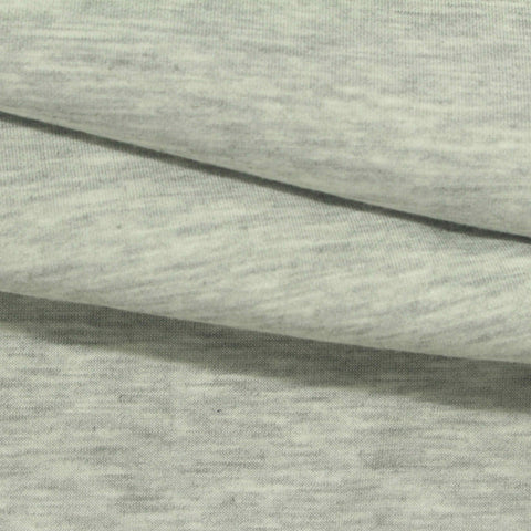 Light Grey Marl Scuba Knit, Poly-Viscose, 320 gsm