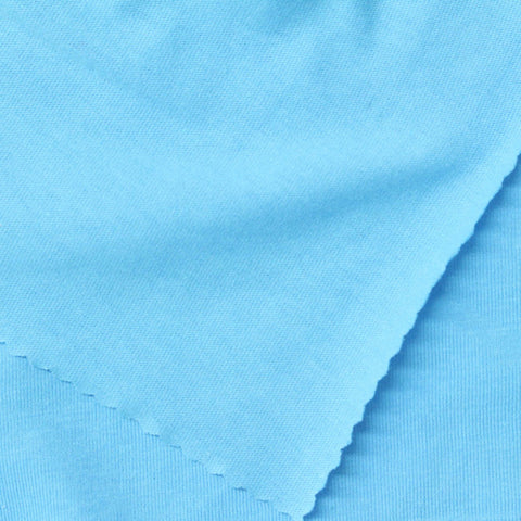Cotton Polyester Jersey Knit Fabric, 140 gsm — Blue, ref EF-254319