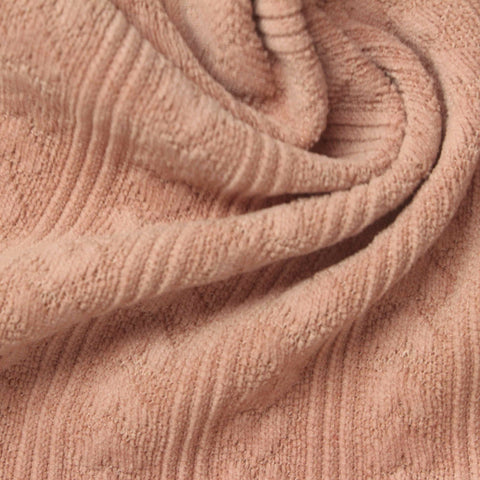 Light Peach Vertical-Stripe Jacquard, Polyester