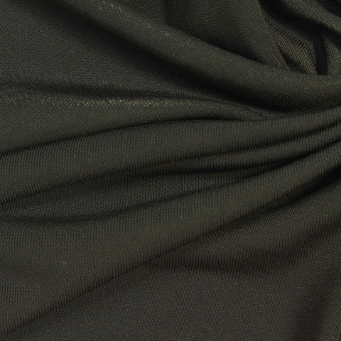 Viscose Stretch Interlock Knit Fabric, 280 gsm, 150 cm — Black