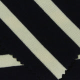 Navy Horizontal-Stripe Knit, Cotton, 340 gsm — photo 1