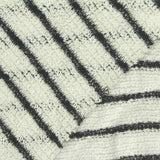 Black Horizontal-Stripe Chunky Knit, Polyester, 175 gsm — photo 1