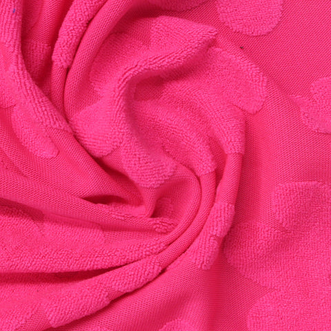 Pink Tone-on-Tone Floral Jacquard, Polyester, 230 gsm