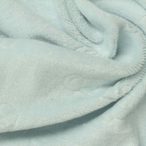Blue Tone-on-Tone Floral Velvet, Cotton-Poly