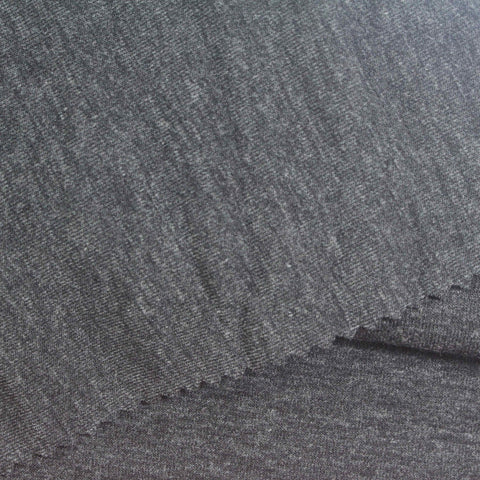Dark Grey Marl Scuba Knit, Poly-Cotton, 335 gsm