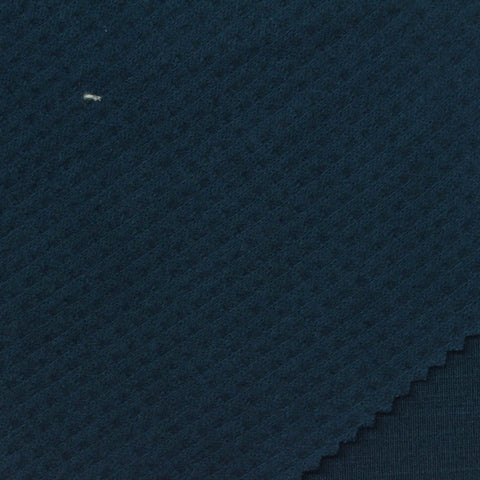 Dark Navy Waffle Knit, Poly-Viscose