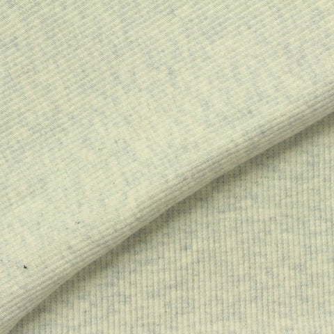 Light Grey-Green Marl Rib Knit, Cotton