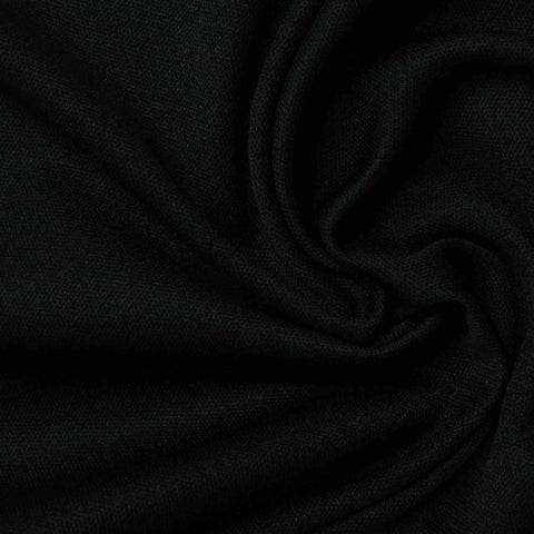 100% Polyester Jersey Knit Fabric, 119 gsm, 170 cm — Black