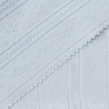 Light Blue Small-Diamond Rib Knit, Cotton — photo 1
