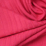 Viscose Polyester Stretch Rib Knit Fabric, 260 gsm, 165 cm — Pink — photo 1