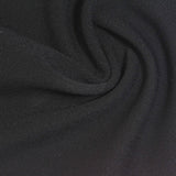 Polyester Stretch Linen-Look Fabric, 400 gsm, 155 cm — Black — photo 1