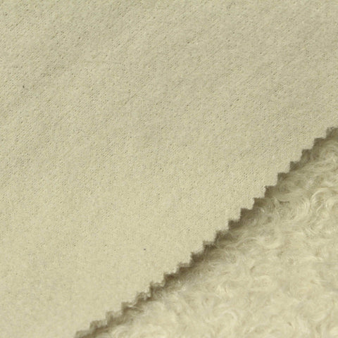 100% Polyester French Terry Fabric, 415 gsm, 150 cm — Beige