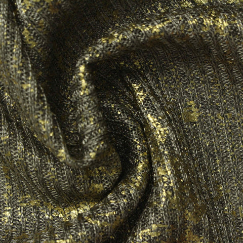 Polyester Stretch Chunky Knit Fabric, 190 gsm, 150 cm — Grey