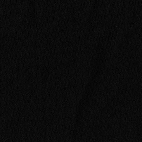 Polyester Stretch Warp Knit Fabric, 143 gsm, 160 cm — Black