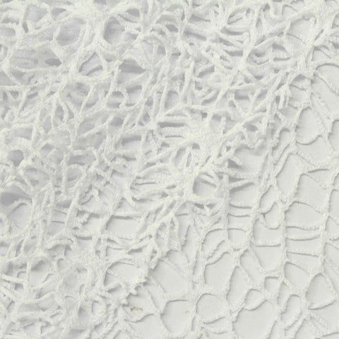 Jacquard 100% Polyester Warp Knit Fabric, 60 gsm, 160 cm — White
