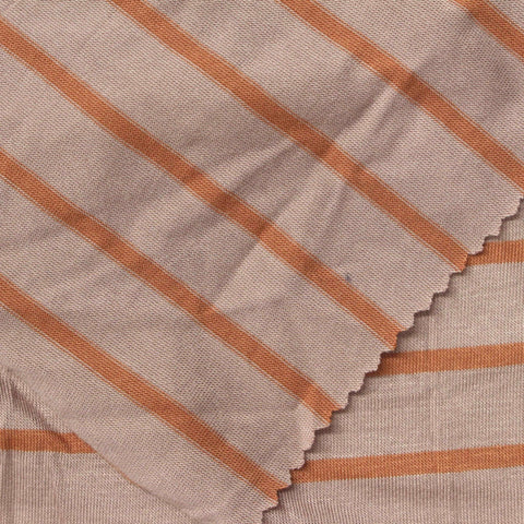 Beige Horizontal-Stripe Knit, 180 gsm