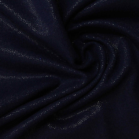 Cotton Stretch Knit Fabric, 207 gsm, 170 cm — Navy