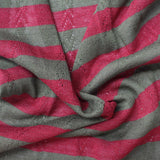 Pink Horizontal-Stripe Pointelle Knit, Viscose-Nylon, 180 gsm — photo 1