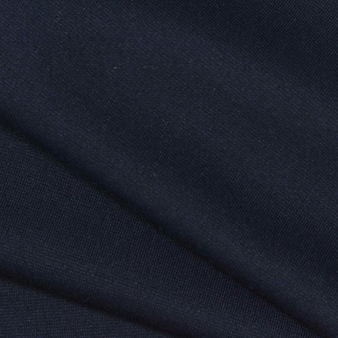 Polyester Viscose Stretch Ponte Knit Fabric, 350 gsm, 160 cm — Navy