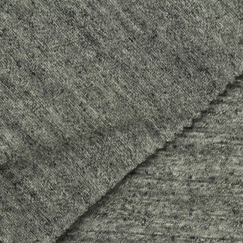 Heathered Grey Marl Jersey Knit, Cotton-Poly, 170 gsm, 180 cm