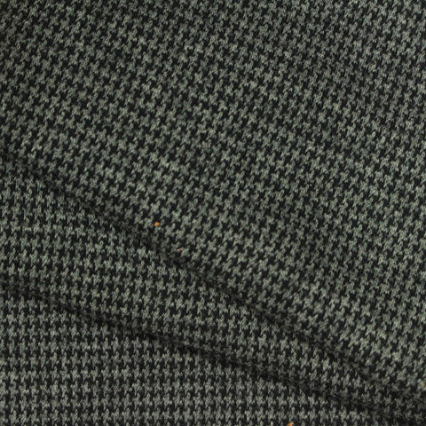 Black Houndstooth Knit, Cotton-Poly