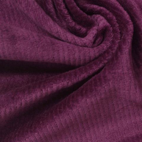 Cotton Polyester Stretch Velvet Fabric, 295 gsm — Purple, ref EF-254315