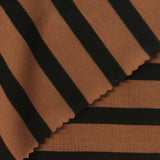 Brown Horizontal-Stripe Jersey Knit, Tencel Lyocell-Poly — photo 1