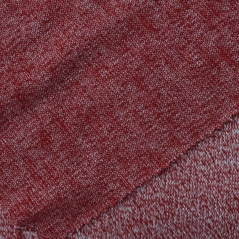 Red Marl Chunky Knit, Poly-Cotton, 191 gsm
