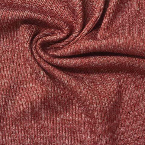 Off-White Marl Rib Knit, Viscose-Poly, 251 gsm