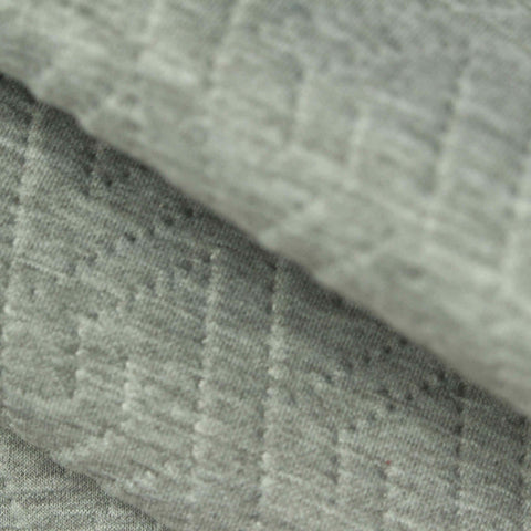 Grey Marl Scuba Knit, Polyester, 340 gsm