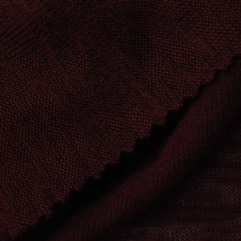 Dark Red Marl Chunky Knit, Viscose-Poly, 166 gsm