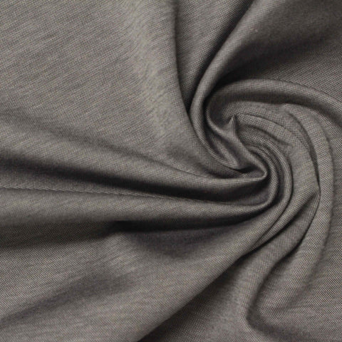 Grey Marl Piqué Knit, Poly-Cotton