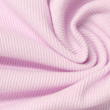 Polyester Cotton Stretch Rib Knit Fabric, 270 gsm, 135 cm — Pink — photo 1