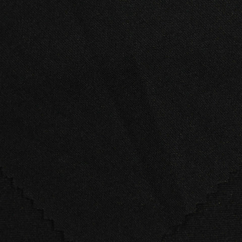Polyester Stretch Knit Fabric, 250 gsm, 165 cm — Black