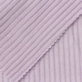 Brushed Polyester Stretch Rib Knit Fabric, 230 gsm, 165 cm — Purple — photo 1