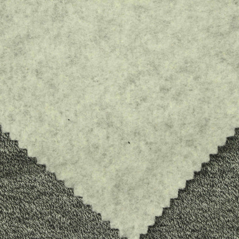 Grey Marl French Terry, Poly-Cotton, 270 gsm
