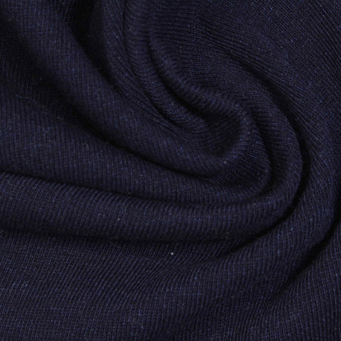 Dark Blue Marl French Terry, 285 gsm