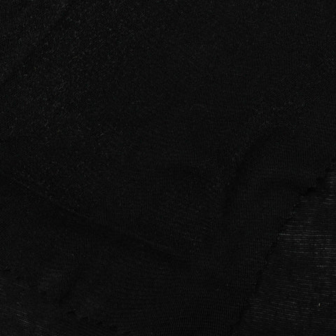 Viscose Stretch Jersey Knit Fabric, 110 gsm, 150 cm — Black
