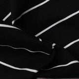 White Horizontal-Stripe Ponte Knit, Viscose-Poly, 247 gsm — photo 1