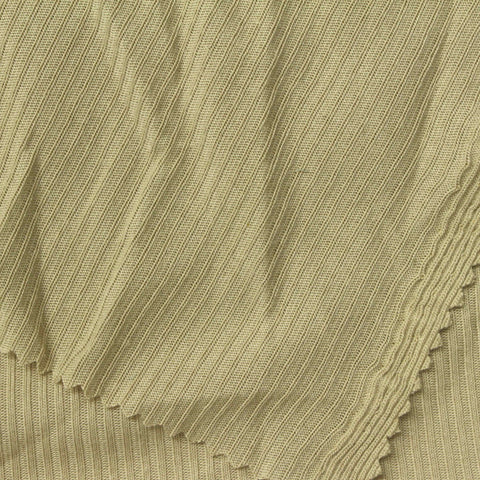 Polyester Stretch Rib Knit Fabric, 200 gsm, 165 cm — Khaki