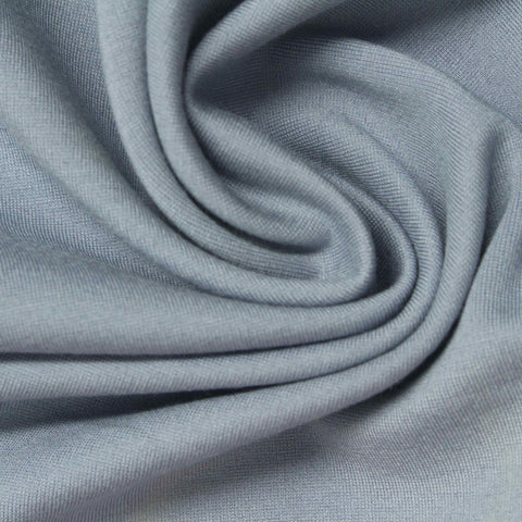 Viscose Nylon Stretch Ponte Knit Fabric, 385 gsm, 160 cm — Blue