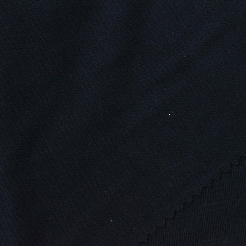 Striped Viscose Polyester Stretch Jersey Knit Fabric, 135 gsm, 180 cm — Navy