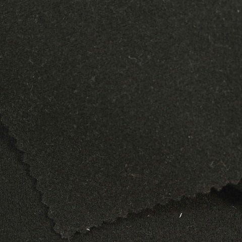 Polyester Stretch Rib Knit Fabric, 410 gsm, 160 cm — Black