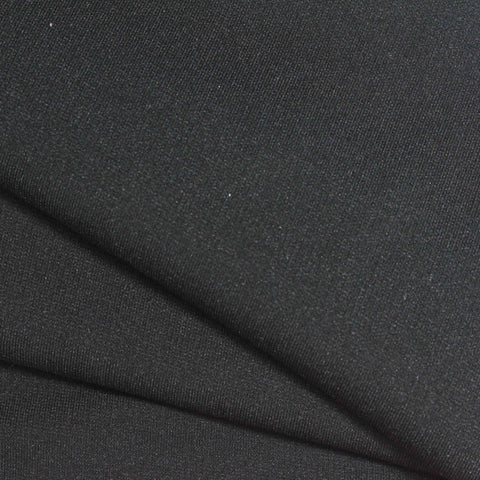 Ponte Knit Fabric, 280 gsm, 145 cm — Black