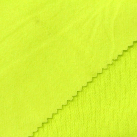 Brushed Cotton Polyester French Terry Fabric, 260 gsm, 174 cm — Yellow